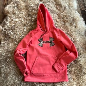 Pink with camo hoodie